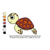 Squirt Finding Nemo Embroidery Design 02